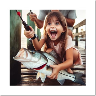 Girls love to fish Posters and Art